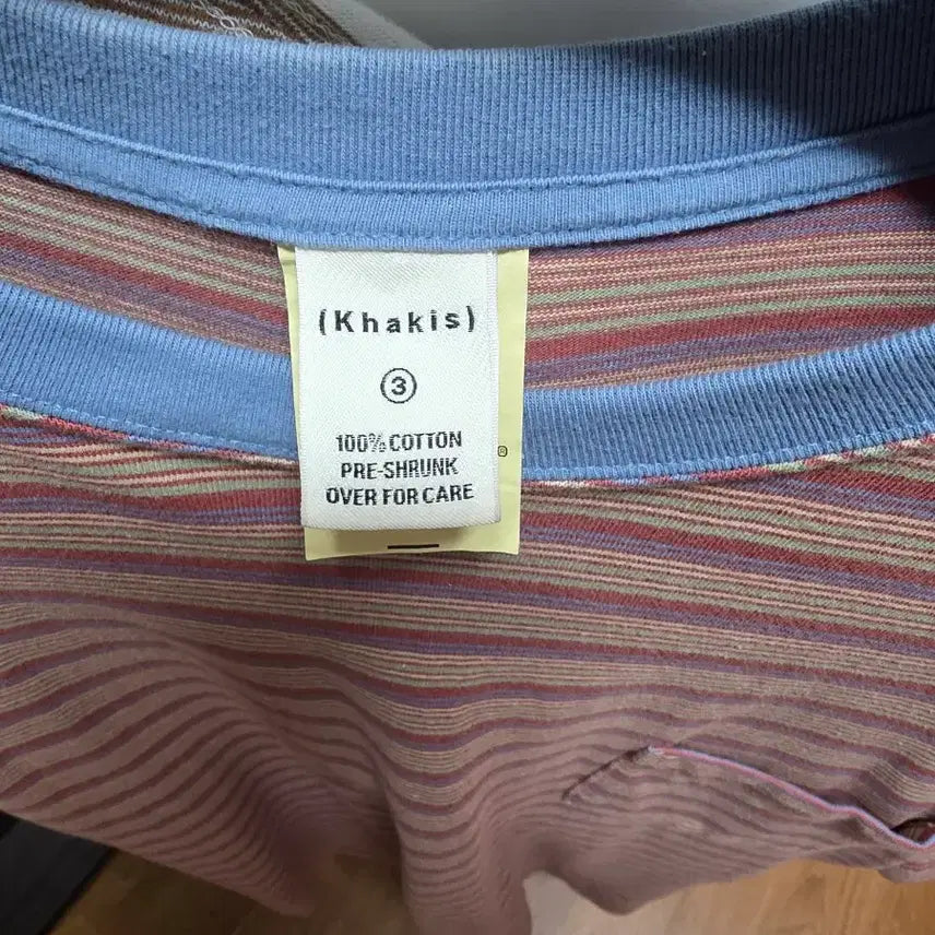 [BUNJANG] Khakis Stripe Border T-Shirt Size 3 / 카키스 스트라이프 보더티 3 사이즈(105정도)