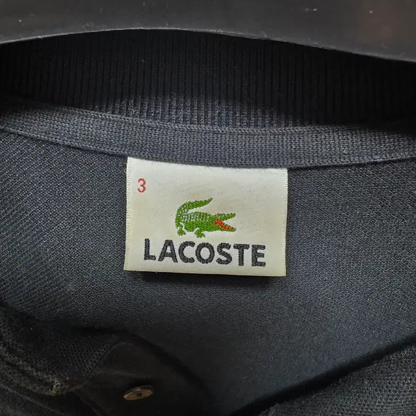 [BUNJANG] Lacoste Black Short Sleeve Polo Shirt Size 3 (Approx. 97) / 라코스테 블랙 반팔 폴로티셔츠 3(100정도)
