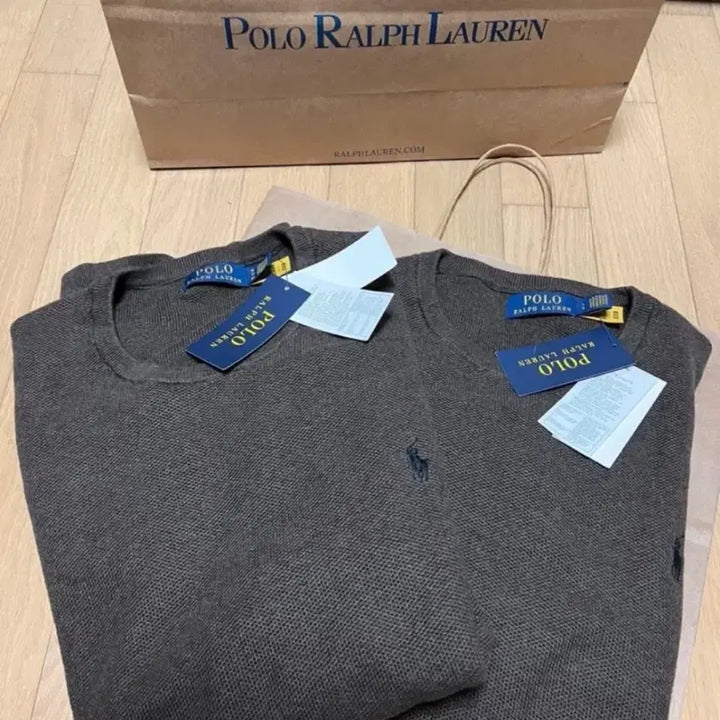 [BUNJANG] Polo Ralph Lauren Brown Knit Sweater (XL) / [XL] 폴로 랄프로렌 브라운 니트 새제품(국내 매장판)