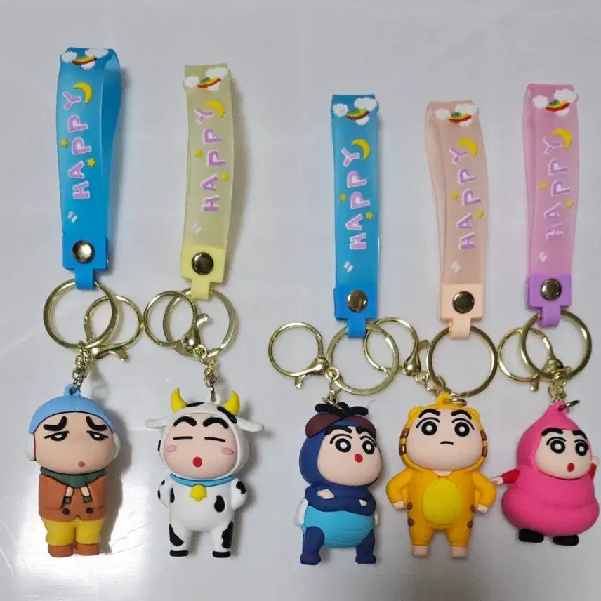[BUNJANG] Crayon Shin-chan Character Keyring Set (6 Types) / 짱구 캐릭터 키링 모음 6종세트