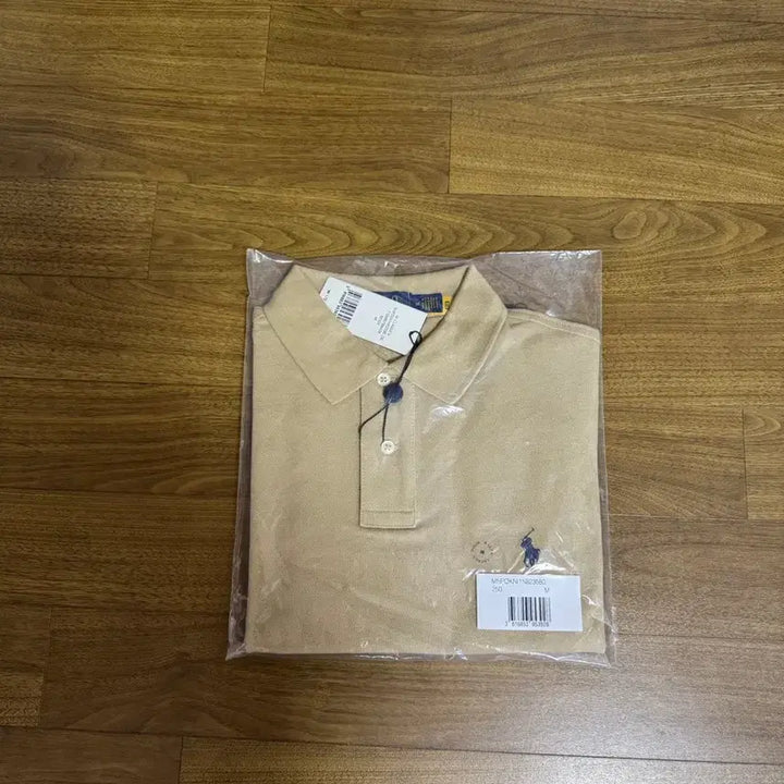 [BUNJANG] Polo Ralph Lauren Custom Slim Fit Mesh Polo Shirt Beige/Navy Pony M / 폴로 커스텀슬림핏 메시 폴로 셔츠 베이지/네이비포니 M