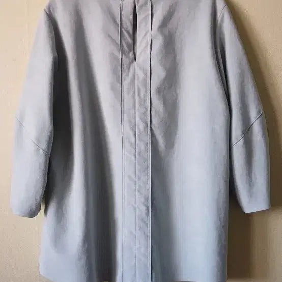[BUNJANG] TIME Suede-Feel Poly Blouse Mint Grey / 타임블라우스