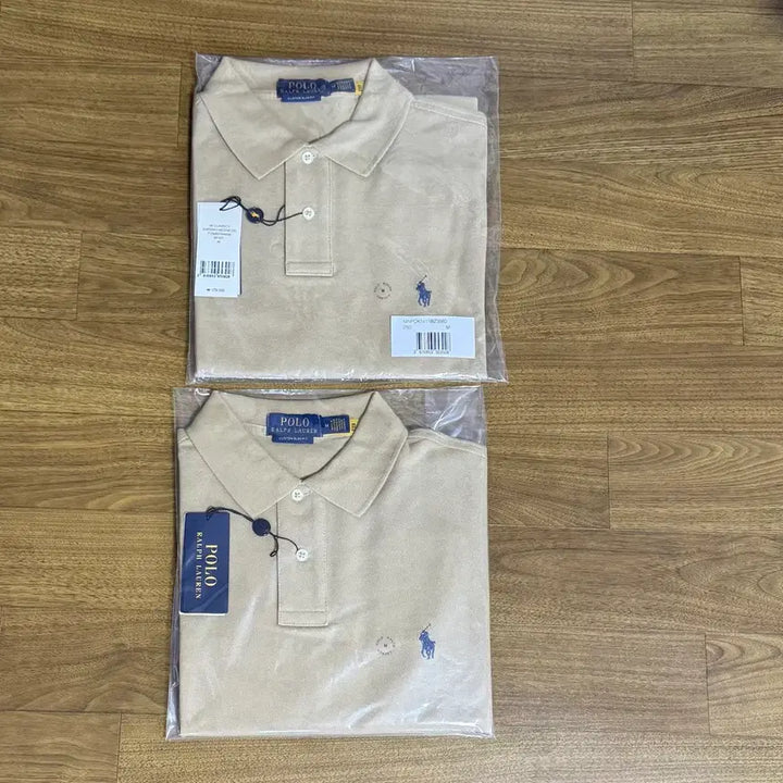 [BUNJANG] Polo Custom Slim Fit Mesh Polo Shirt Beige/Navy Pony M / 폴로 커스텀슬림핏 메시 폴로 셔츠 베이지/네이비포니 M