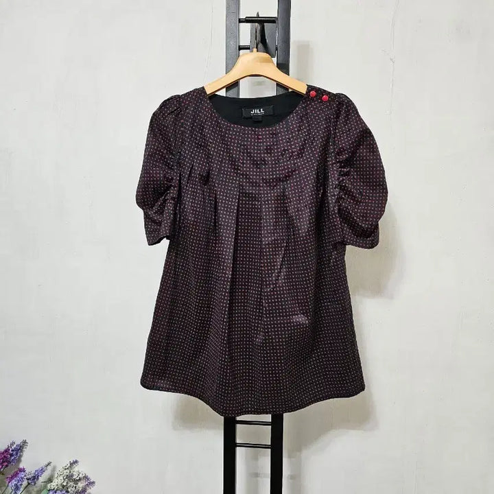 [BUNJANG] JILL by JILLSTUART Polka Dot Short Sleeve Blouse / 질 바이 질스튜어트 도트 반팔 블라우스