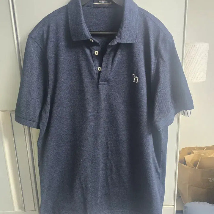 [BUNJANG] Hazzys Navy Short-Sleeve Polo T-Shirt / 헤지스 네이비 반팔 폴로티셔츠