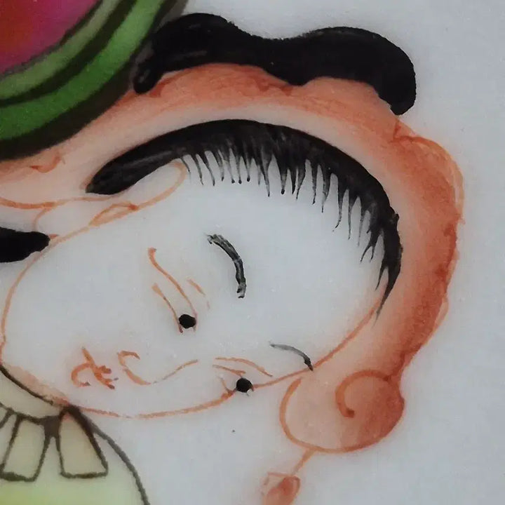 [BUNJANG] Korean Traditional Painted Enamel Brush Holder / 양채 분채 법랑채 신선도 미인도 필통 지통 붓통