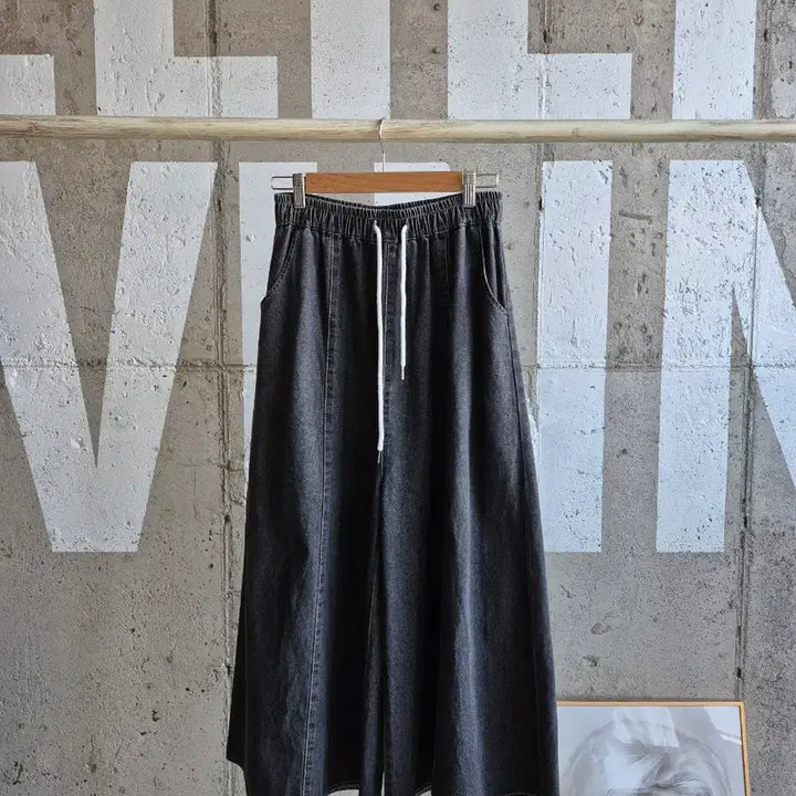 [BUNJANG] Denim Wide Banding Pants / 데님 와이드 밴딩팬츠(PT0