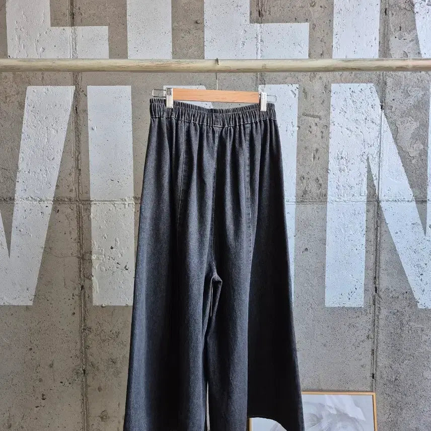 [BUNJANG] Denim Wide Banding Pants / 데님 와이드 밴딩팬츠(PT0