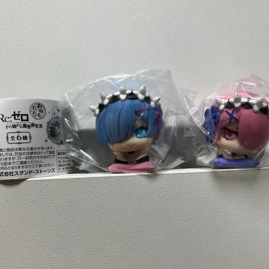 [BUNJANG] Re:Zero Rem &amp; Ram Gacha Figure Bundle Set / 리제로 (렘,람) 가챠 피규어 굿즈 2개 일괄