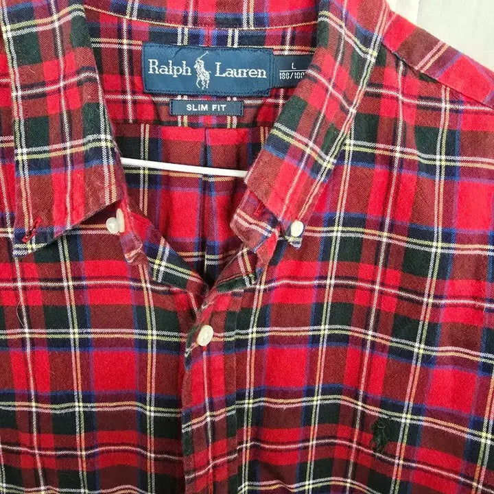 [SOLD OUT] 랄프로렌 레드 체크 슬림핏 셔츠