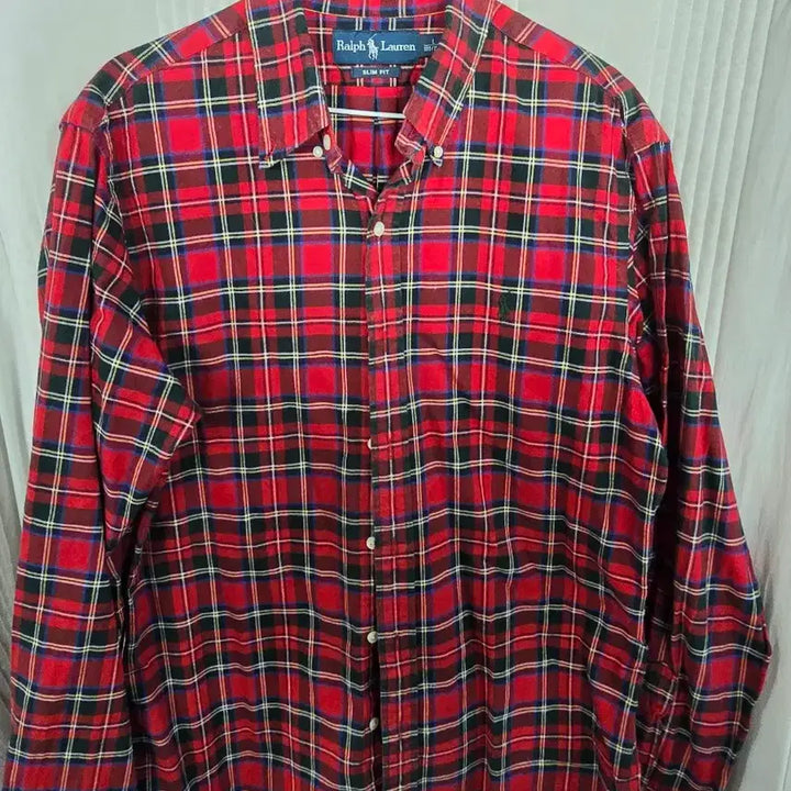 [SOLD OUT] 랄프로렌 레드 체크 슬림핏 셔츠