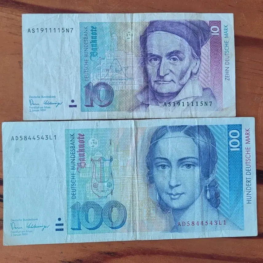 [BUNJANG] Germany 110 Reichsmark Banknotes (Clara Schumann/Gauss) / 독일 구권 지폐 110마르크 (클라라 슈만/가우스)