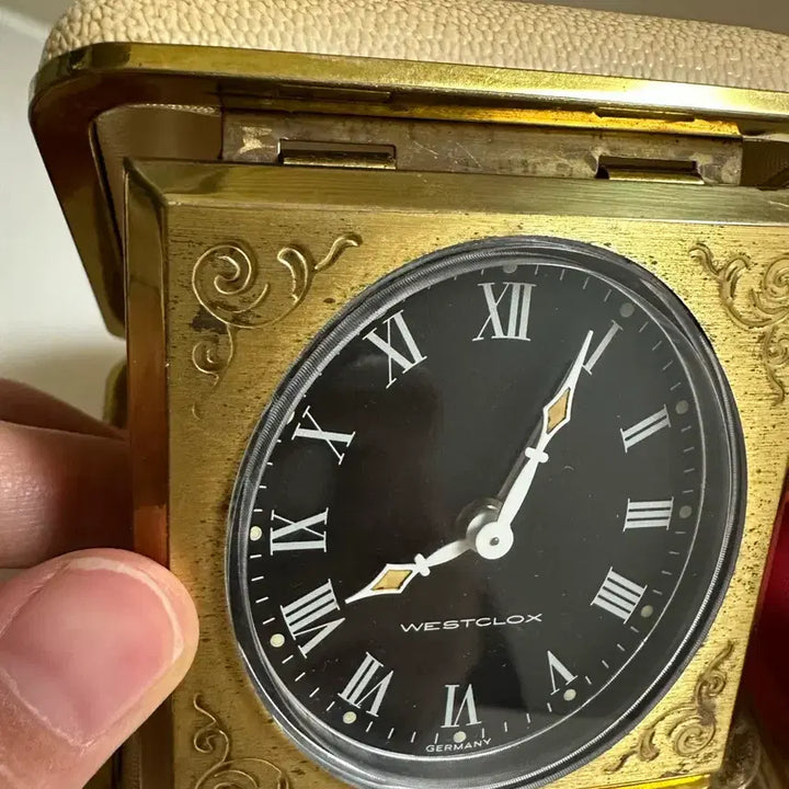 [BUNJANG] German Vintage Portable Desk Clock / 독일제 빈티지 휴대용 탁상시계