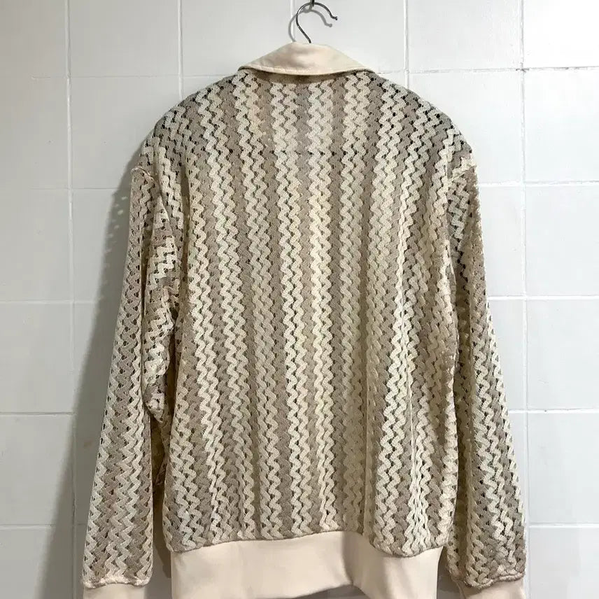[BUNJANG] Adidas Three-Stripes Lace Track Top Ivory / 아디다스 삼선 레이스 트랙탑 아이보리