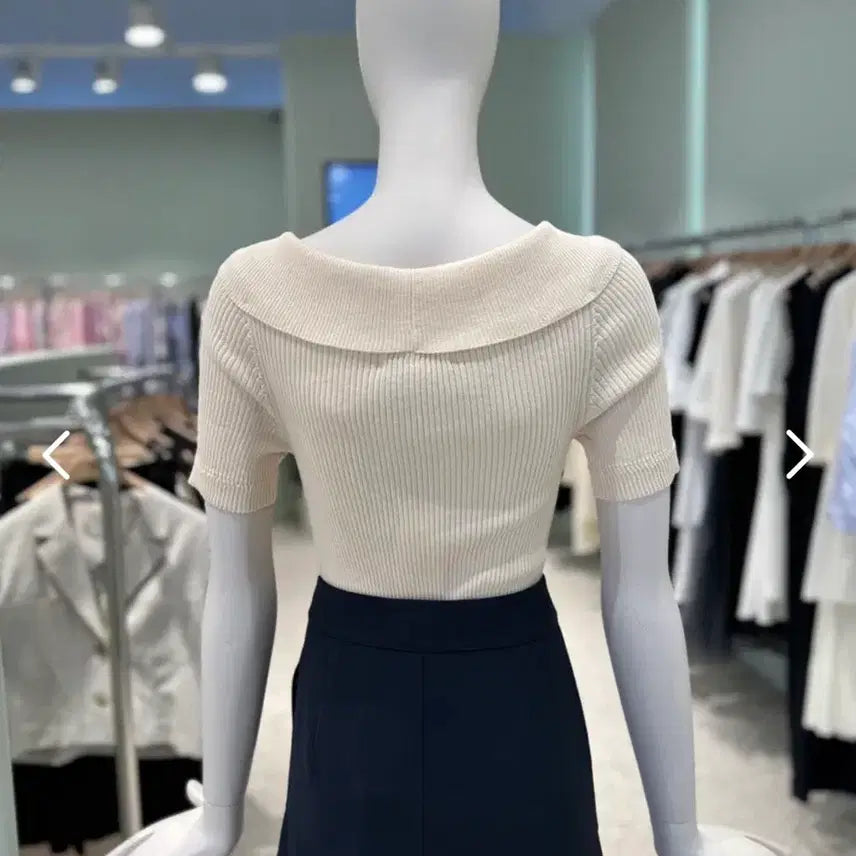 [BUNJANG] DUEL Off-the-Shoulder Boat Neck Knit T-shirt / 듀엘 오프숄더 가능한 보트넥 니트 티셔츠 55