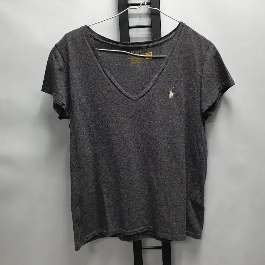 [BUNJANG] Polo Ralph Lauren V-Neck T-Shirt Charcoal Grey S / 폴로 랄프로렌 브이넥 반팔티 차콜 그레이 s