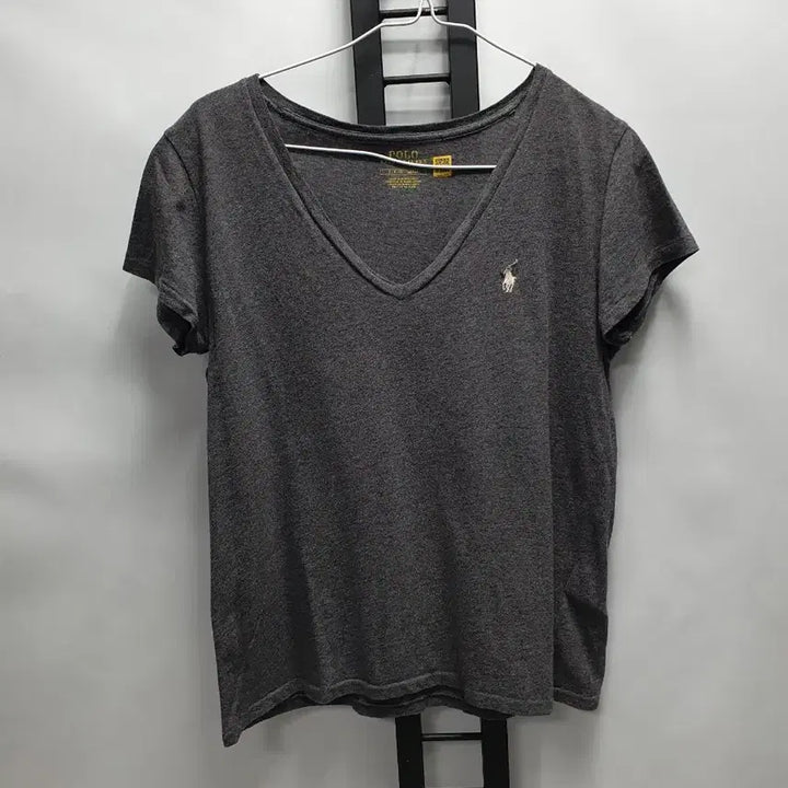[BUNJANG] Polo Ralph Lauren V-Neck T-Shirt Charcoal Grey S / 폴로 랄프로렌 브이넥 반팔티 차콜 그레이 s