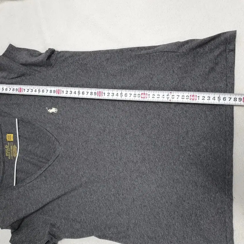[BUNJANG] Polo Ralph Lauren V-Neck T-Shirt Charcoal Grey S / 폴로 랄프로렌 브이넥 반팔티 차콜 그레이 s