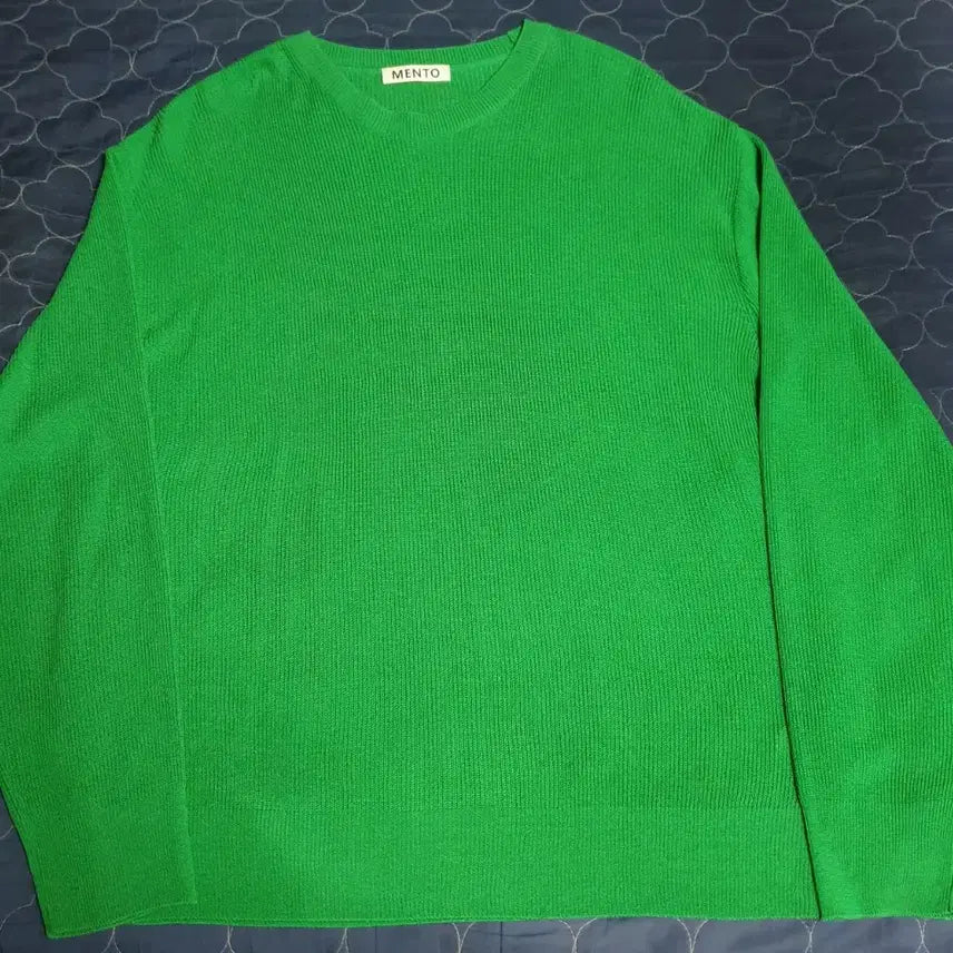 [BUNJANG] MENTO Cotton Season Hacci Long Sleeve Green (F) / MENTO ss시즌 하찌 롱슬리브 그린 (F)