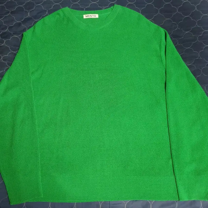 [BUNJANG] MENTO Cotton Season Hacci Long Sleeve Green (F) / MENTO ss시즌 하찌 롱슬리브 그린 (F)