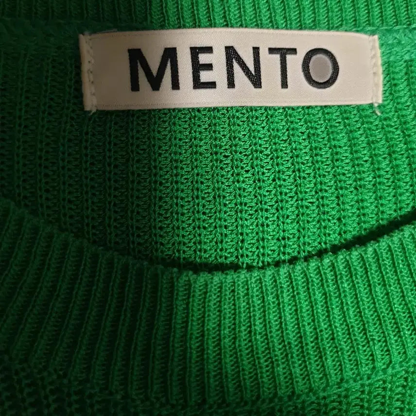 [BUNJANG] MENTO Cotton Season Hacci Long Sleeve Green (F) / MENTO ss시즌 하찌 롱슬리브 그린 (F)