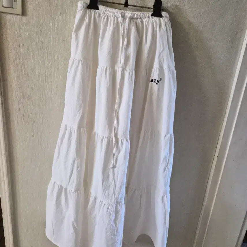 [BUNJANG] Lazyz White Cotton 100% Midi Skirt / 레이지지스커트