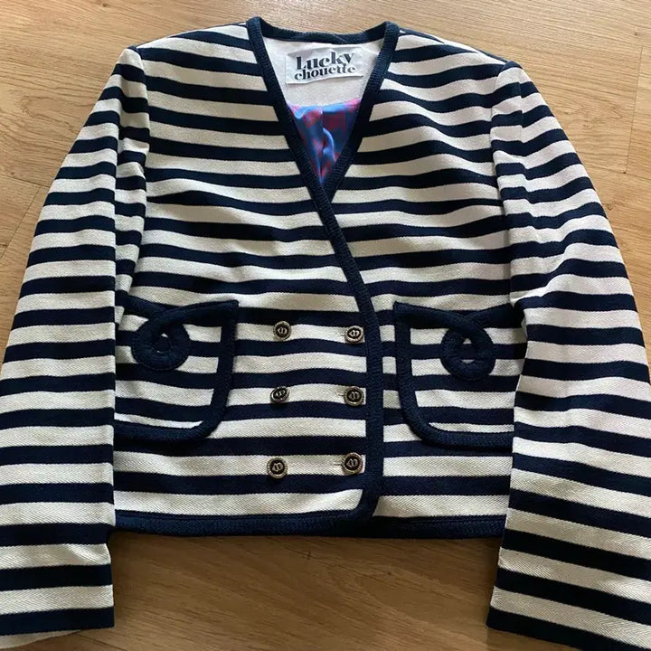 [BUNJANG] Lucky Chouette Striped Jacket Size 36 / 럭키슈에뜨 스트라이프 자켓 36(55)