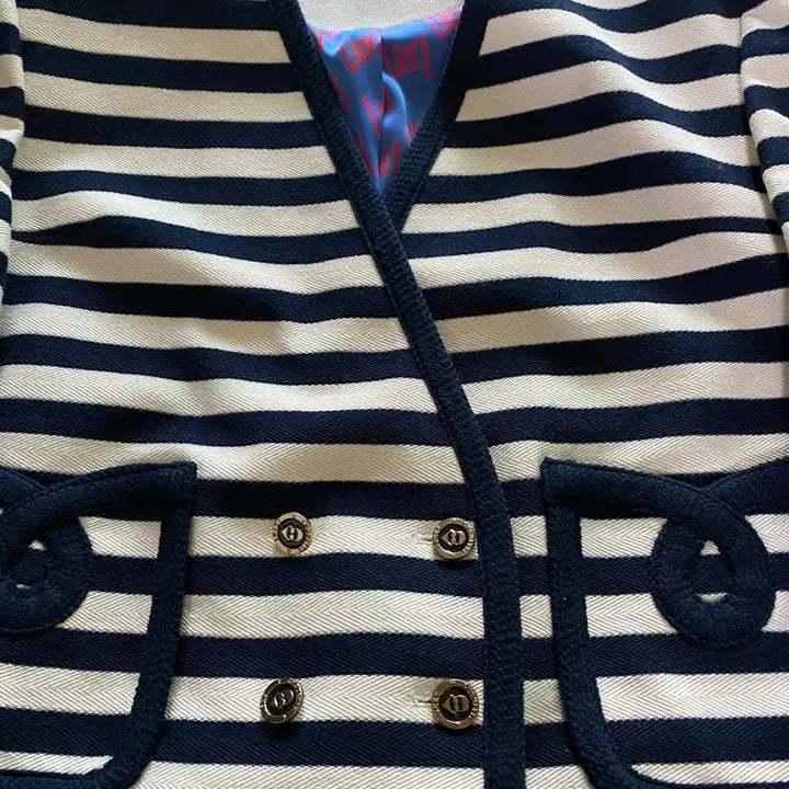 [BUNJANG] Lucky Chouette Striped Jacket Size 36 / 럭키슈에뜨 스트라이프 자켓 36(55)