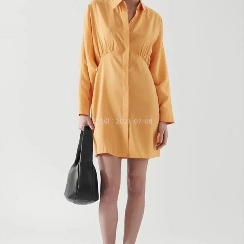 [BUNJANG] COS Modal Blend Orange Shirt Dress / COS 코스 오렌지 셔츠 원피스
