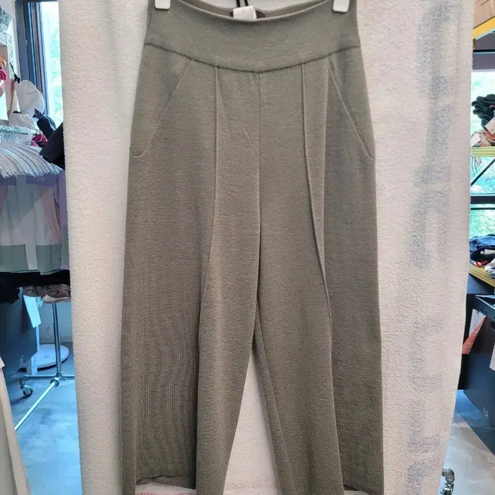 [BUNJANG] DEWL Knit Wide Pants (Size 55/25) / DEWL 니트 와이드 팬츠 여성 55 , 25  새 상품급
