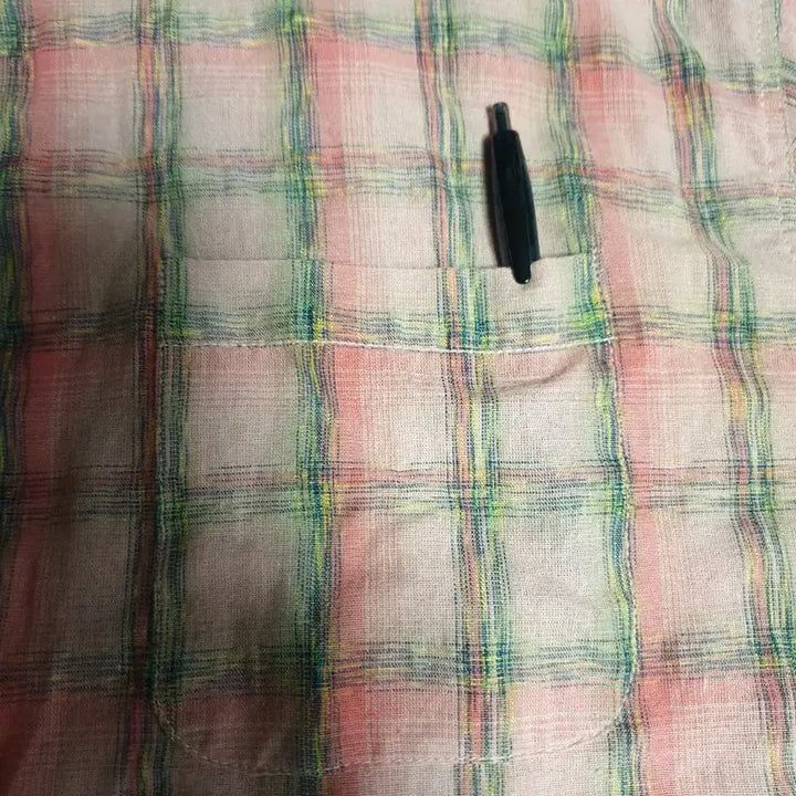 [BUNJANG] 2S1 Studio Linen Wrinkle Texture Checkered Shirt Pink (Free Size) / (빈티지) 2S1스튜디오 ss시즌 린넨 링클 텍스처 체크셔츠 핑크 (F)
