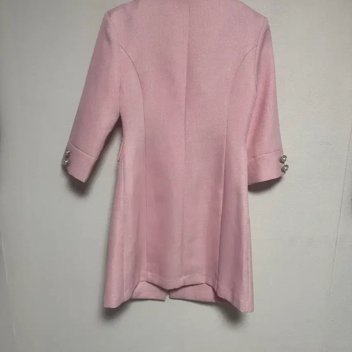 [BUNJANG] Pink Long Tweed Dress / 핑크 롱 트위드 원피스