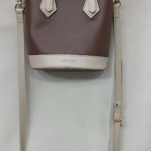 [BUNJANG] Esquire Tote Bag &amp; Crossbody Bag - Brown / 에스콰이아 토트백 겸 크로스백 브라운