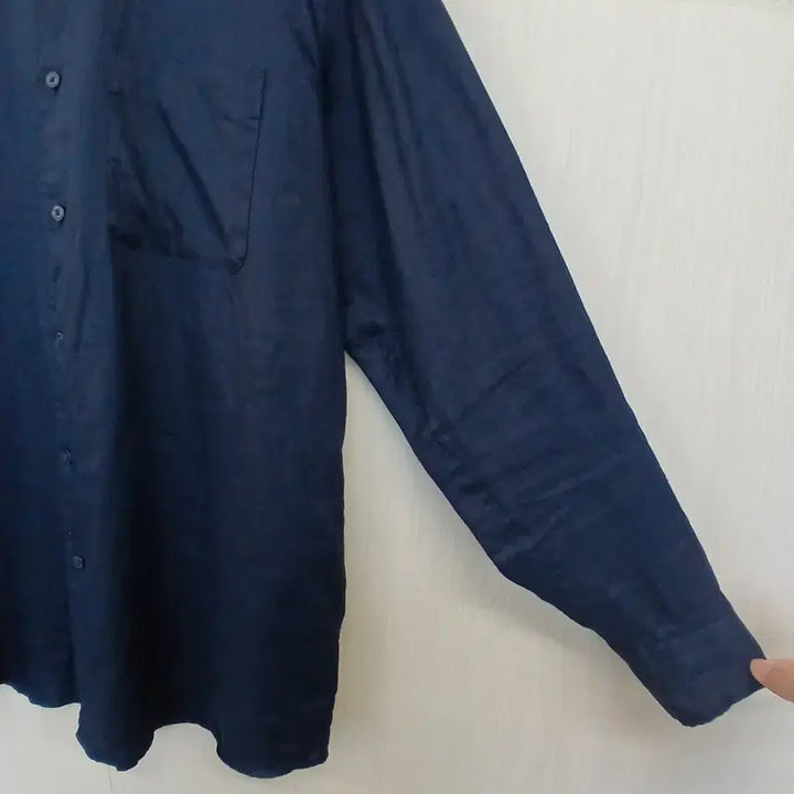 [BUNJANG] Uniqlo Navy Linen Shirt / 유니클로 네이비 린넨 셔츠 남방