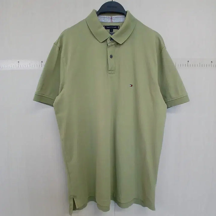 [BUNJANG] Tommy Hilfiger Khaki Short Sleeve Polo Shirt / 타미힐피거 카키색 반팔 폴로티
