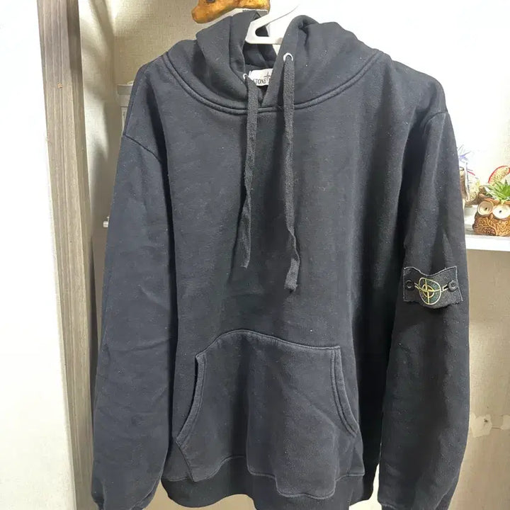 [BUNJANG] Stone Island Black Hoodie / 스톤아일랜드 블랙 후드티
