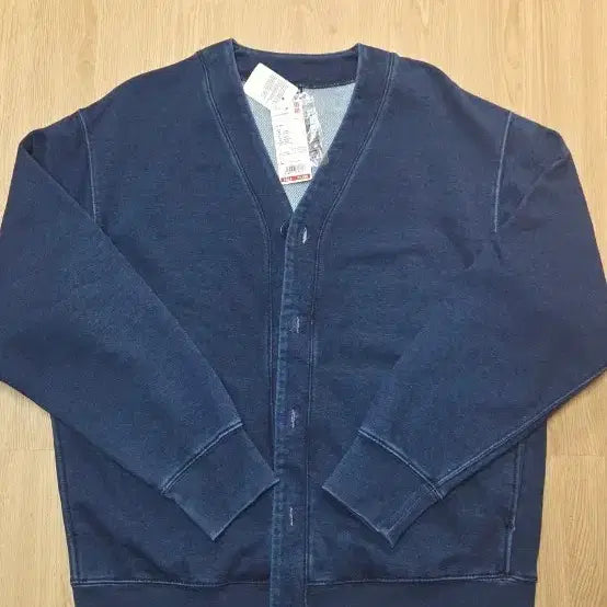 [BUNJANG] Uniqlo Denim Cardigan Navy Size L / 가디건