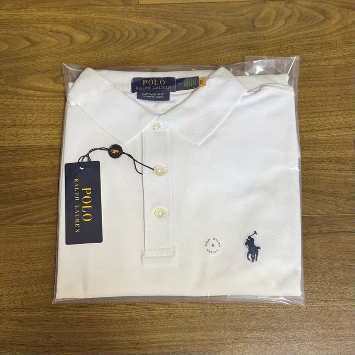 [BUNJANG] Polo Ralph Lauren Custom Slim Fit Stretch Mesh Polo Shirt - White, M / 폴로 커스텀슬림핏 스트레치 메시 폴로 셔츠 화이트 M