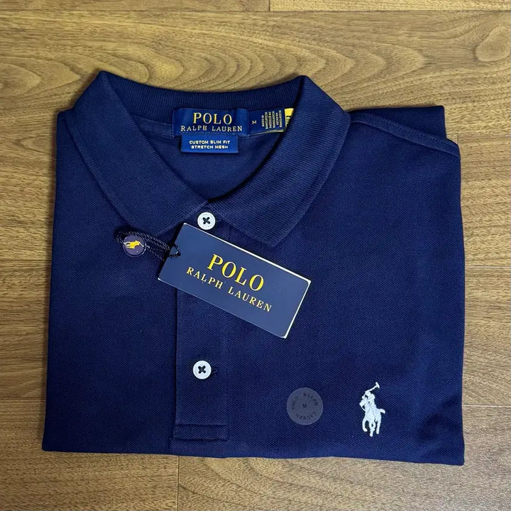 [BUNJANG] Polo Ralph Lauren Custom Slim Fit Stretch Mesh Polo Shirt / 폴로 커스텀슬림핏 스트레치 메시 폴로 셔츠 리파인드 네이비 M