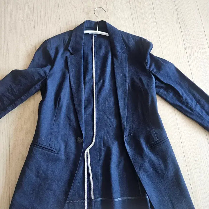 [BUNJANG] Tommy Hilfiger Navy Linen Blend Blazer / 타미힐피거 네이비 린넨블레이저
