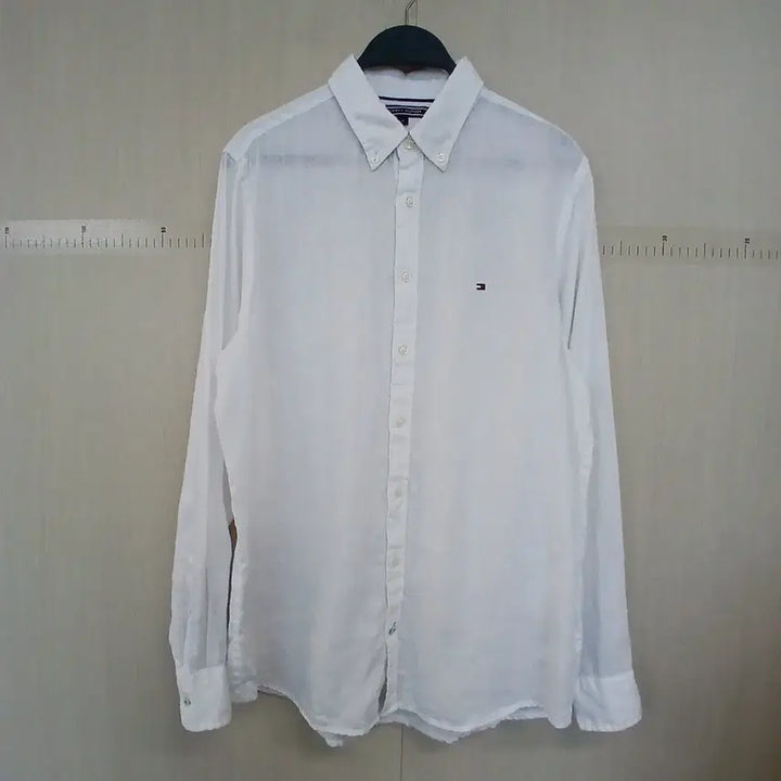 [BUNJANG] Tommy Hilfiger White Linen Long Sleeve Shirt / 타미힐피거 화이트 린넨 긴팔 셔츠
