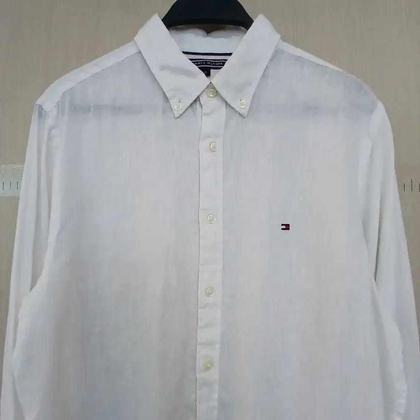 [BUNJANG] Tommy Hilfiger White Linen Long Sleeve Shirt / 타미힐피거 화이트 린넨 긴팔 셔츠