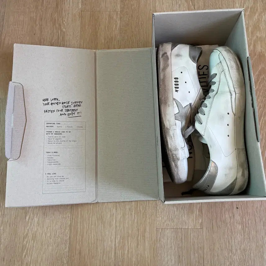 [BUNJANG] Golden Goose Superstar Sneakers White Silver Tab / 골든구스 슈퍼스타 화이트 실버탭 스니커즈 41
