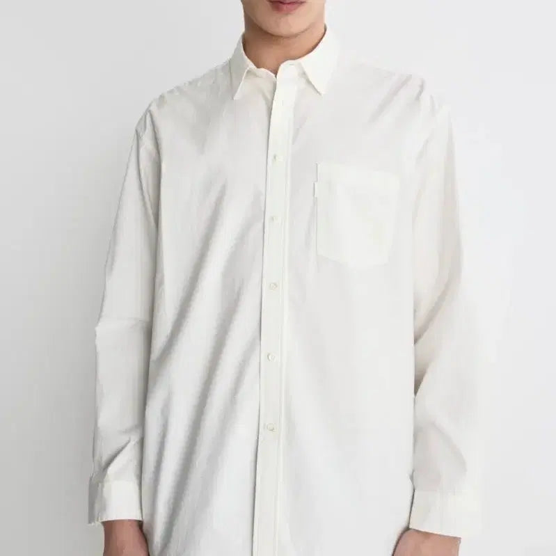 [BUNJANG] Pottery High-Density Cotton Comfort Shirt White Size 2 / 포터리 고밀도 코튼 컴포트 셔츠 화이트 2
