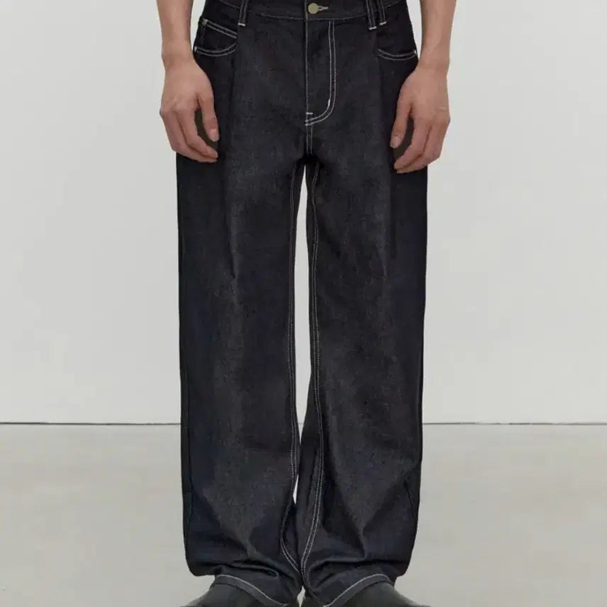 [BUNJANG] Dekete Indigo Wide Denim Pants (Size 30) / 데케트 와이드 데님 팬츠 인디고 30