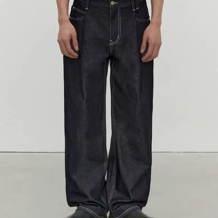 [BUNJANG] Dekete Indigo Wide Denim Pants (Size 30) / 데케트 와이드 데님 팬츠 인디고 30
