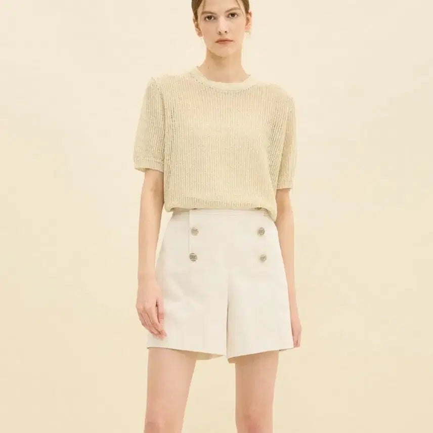 [BUNJANG] TIME Linen Blend Glitter Knit Oatmeal / 타임 린넨 블렌드 글리터 니트 오트밀