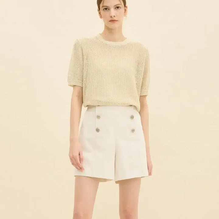 [BUNJANG] TIME Linen Blend Glitter Knit Oatmeal / 타임 린넨 블렌드 글리터 니트 오트밀