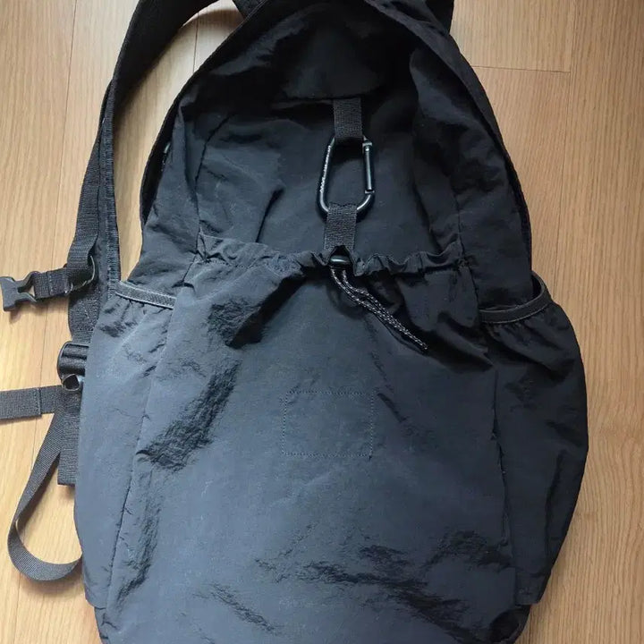 [BUNJANG] Ememo Garden MMO Black Nylon Slub Backpack / 에메모가든 mmo 블랙 나일론 슬럽 백팩 085