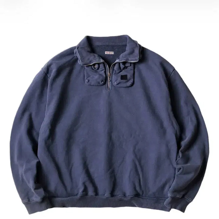 [BUNJANG] Kapital Fleece Nickel 4 Half Zip Sweatshirt Navy / [4] 캐피탈 플리스 니켈 4 하프 집 스웨트셔츠 네이비
